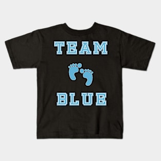 Team Blue Boy Baby Shower Gender Reveal Party Cute Funny Gift Kids T-Shirt